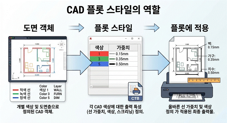 캐드 플롯스타일 이미지